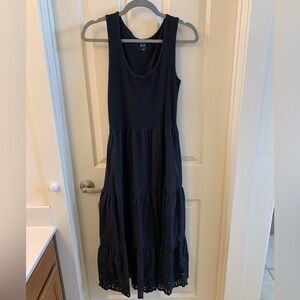 Gap black midi dress.